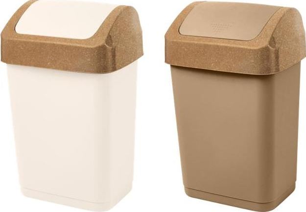 Контейнер для мусора Wood 12 л с крышкой-маятником                          